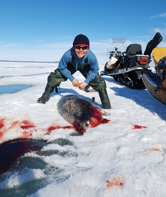 Nutaralaaq with his first seal.