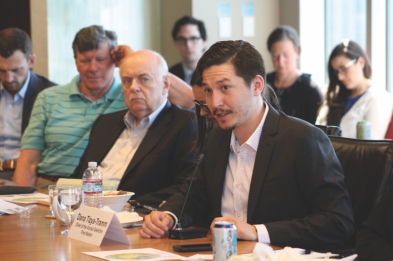 Speaking at the World Affairs Council of Seattle roundtable back in April. UNIVERSITY OF WASHINGTON