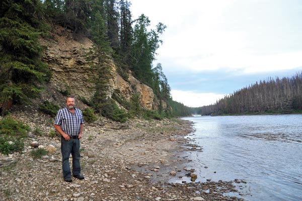 Raymond Michaud goes for a walk along the Trout River every evening. Photo Samia Madwar