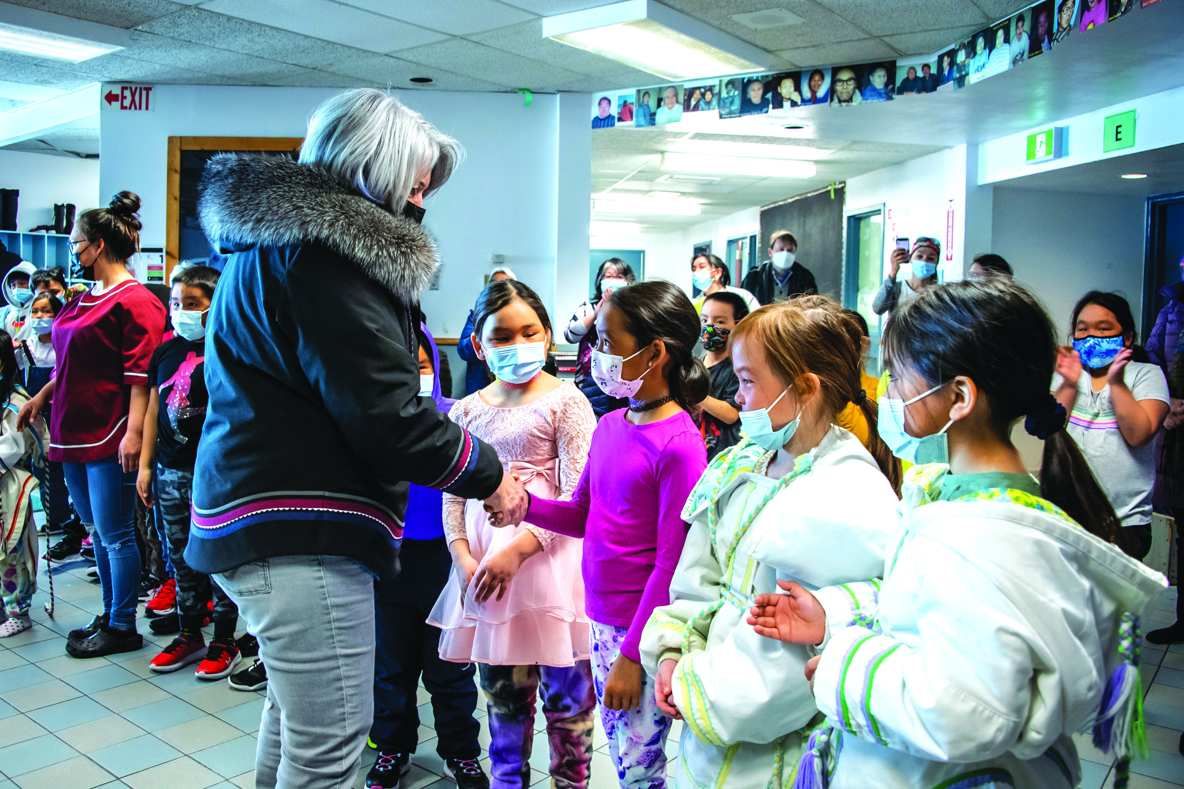 The Governor General and Whit Fraser visited schools in Nunavik in May. (Photo by Sgt. Mathieu St-Amour/Rideau Hall)