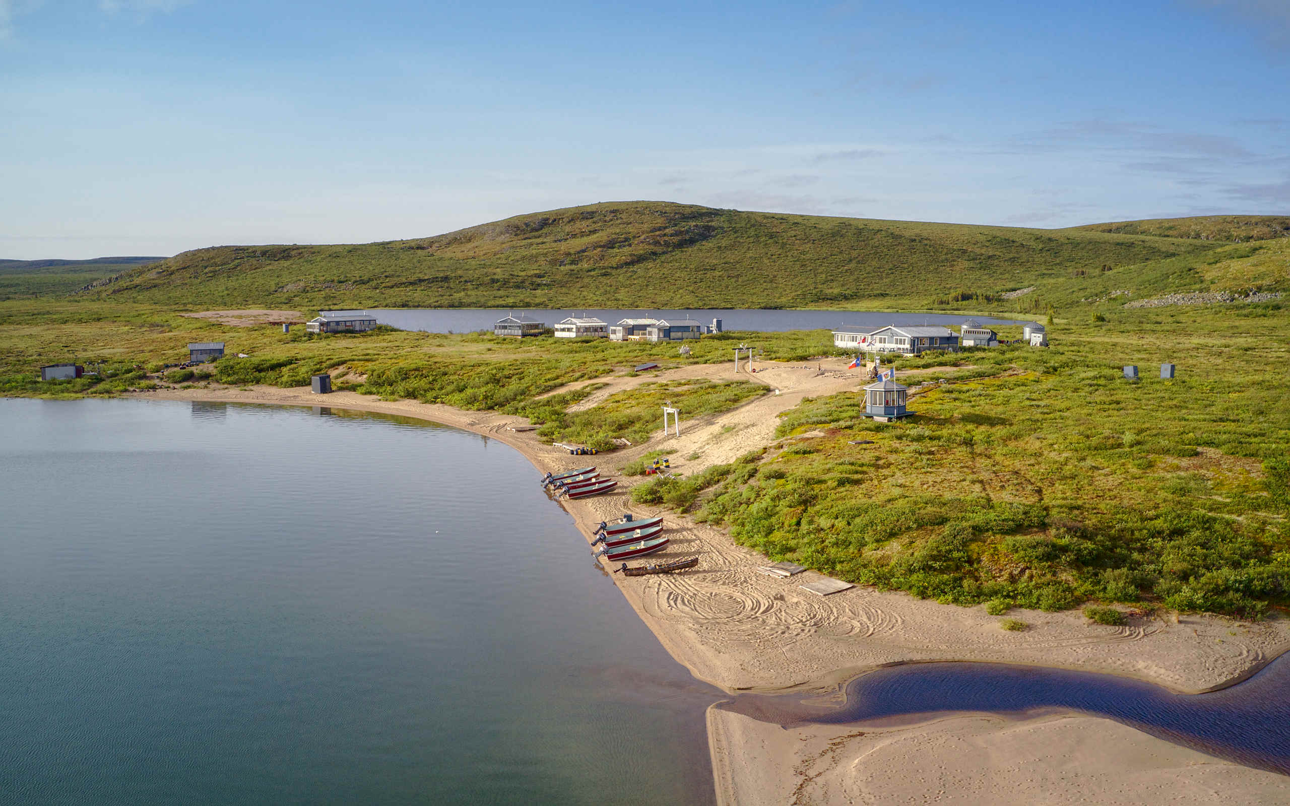 Warm and bright, you might not guess that Point Lake sits on the cusp of the Arctic Circle. 