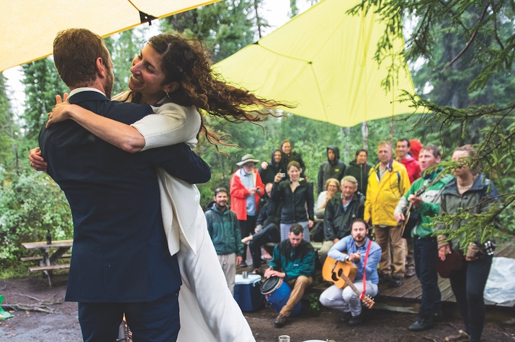 Loewenberger and Freiman dancing at their wedding reception. (Photo by Peter Mather)