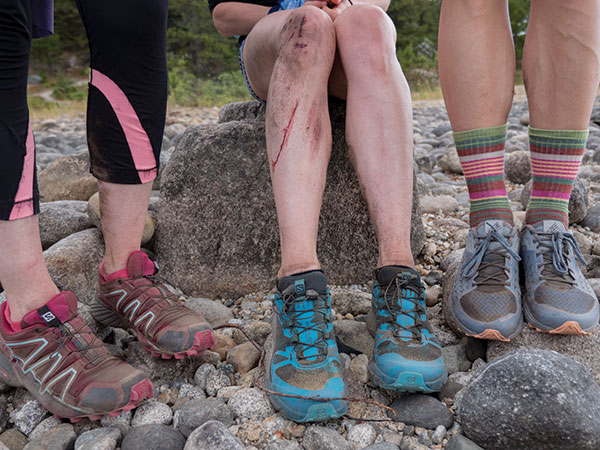 Sweat and dirt earned on the trail can be washed away in the glacial waters of Bennett Lake.
