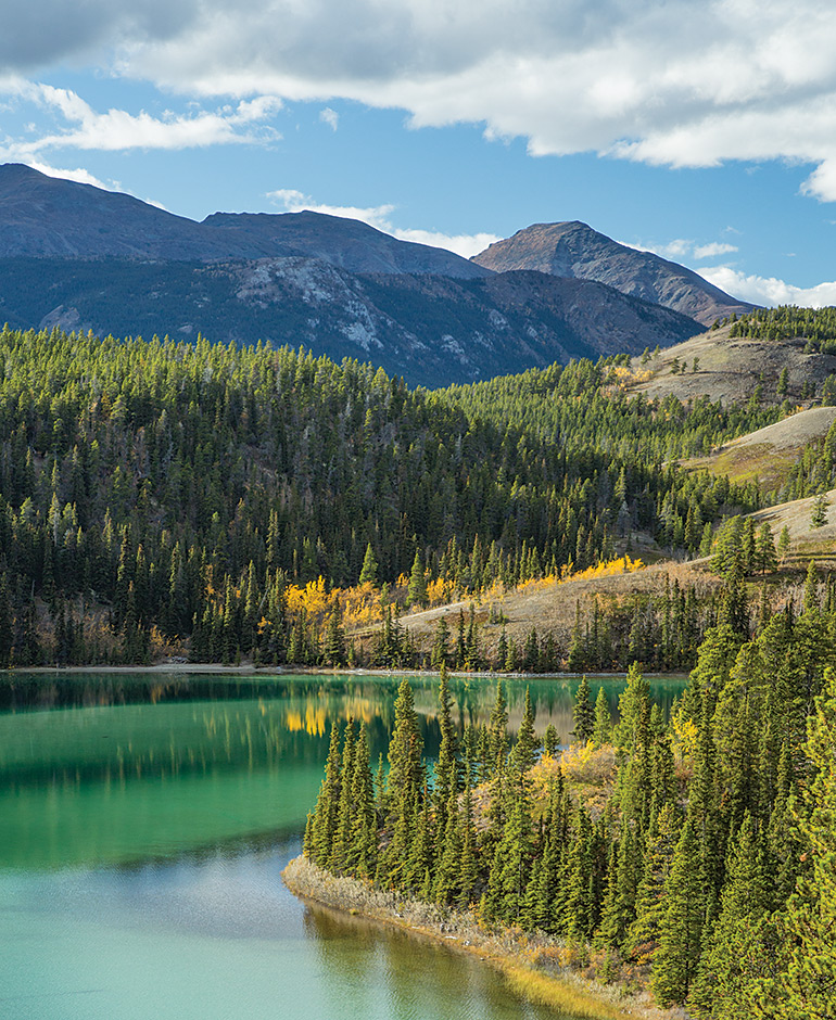 Emerald Lake is one of the stops on the Southern Lakes and White Pass Excursion.