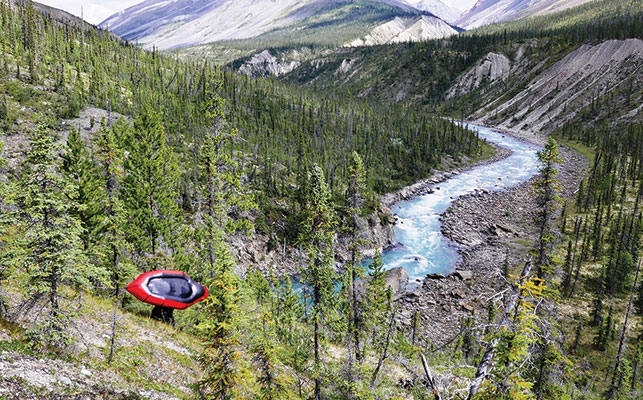OFF TO PADDLE BLACK WOLF CREEK, A TRIBUTARY OF THE NAHANNI RIVER IN THE NWT. Photo courtesy of Paul Burbidge.