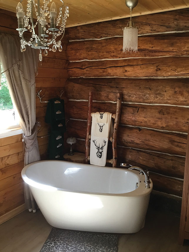 Penney added a bathroom and hot-water tank to the original structure. Photo courtesy Natasha Penney