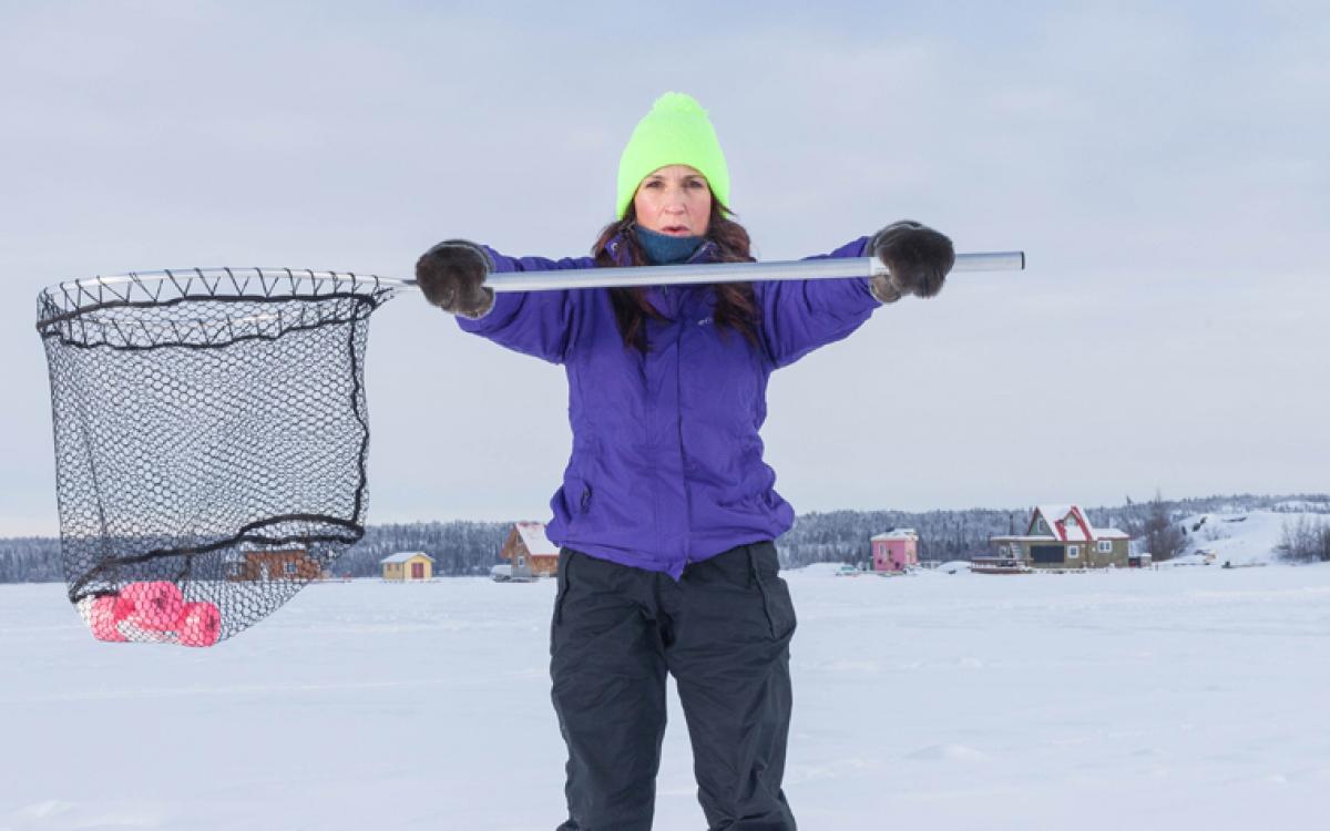 Diana Curtis, Yellowknife Racquet Club fitness instructor. Photos by Hannah Eden/Up Here
