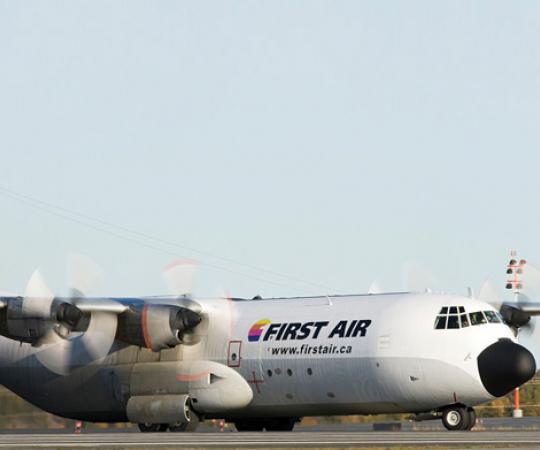 Herc! Herc! One minute you're flying aid to Haiti, the next you're bringing prize racehorses to the Netherlands. Photo: Jason Pineau