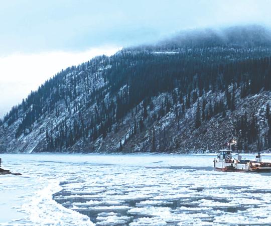 George Black Ferry on the Yukon River. 