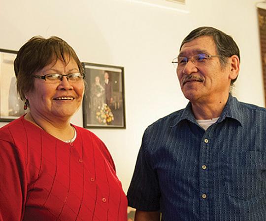 He’s Inuvialuit; she’s Dene. It hasnt always been easy—but this couple knows a thing or two about survival. Photo by Herb Mathisen